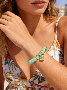 Translucent Mint Green Bead Bracelet